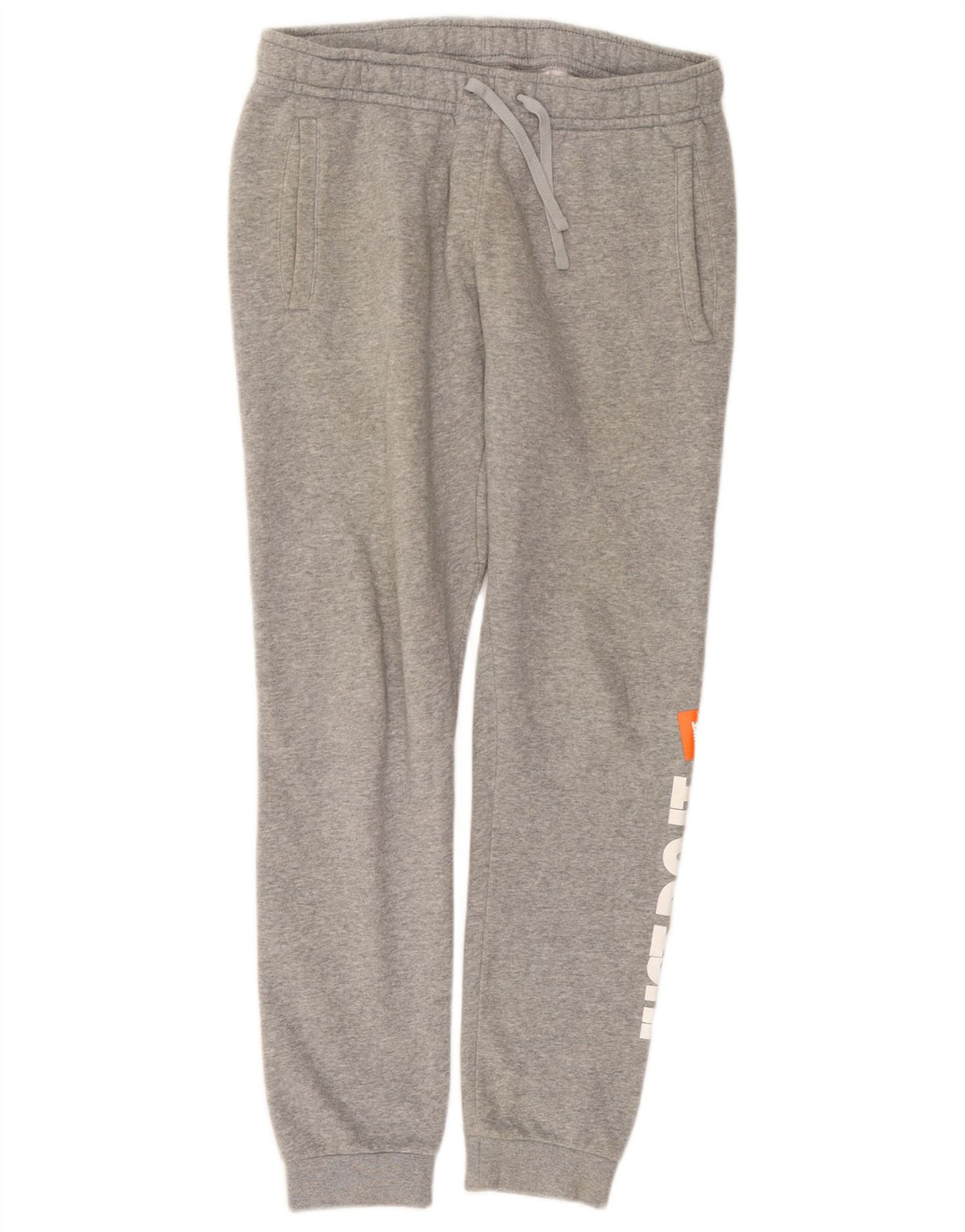 Calça esportiva masculina Nike Graphic Joggers pequena cinza manchada de algodão