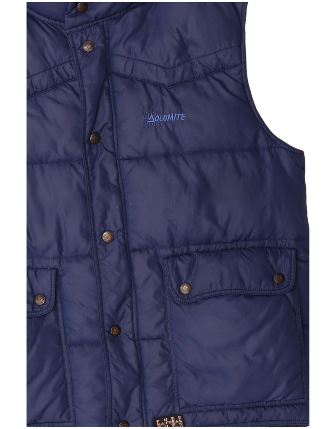 Colete acolchoado masculino Dolomite UK 38 poliéster azul marinho médio
