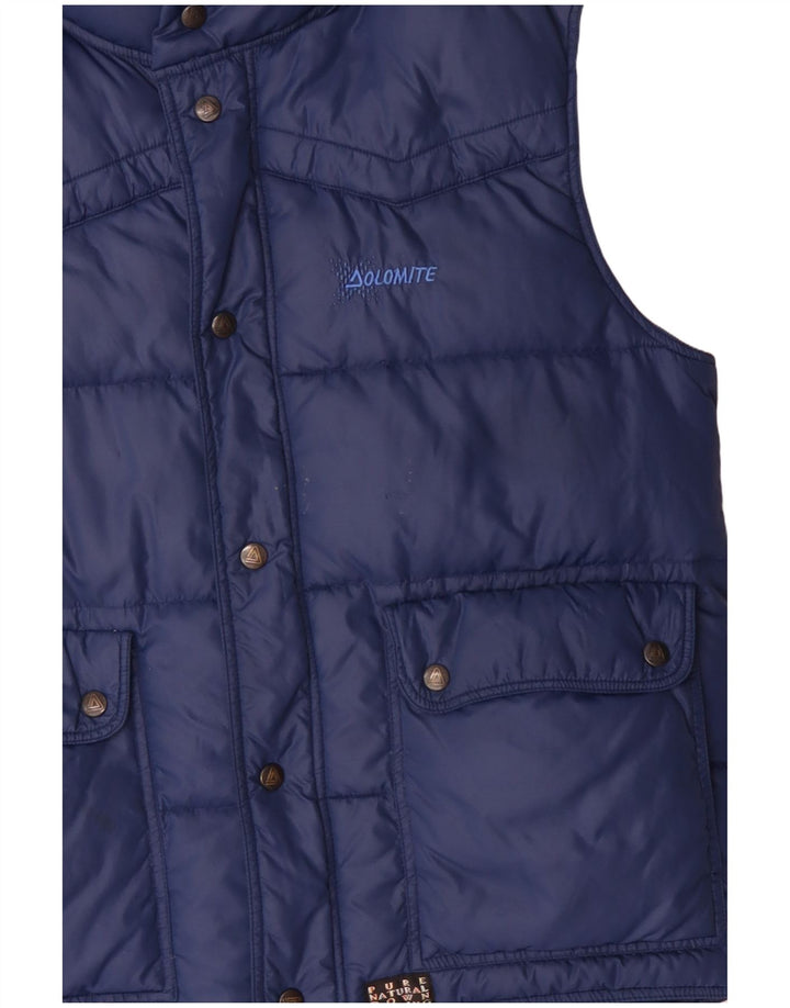 Colete acolchoado masculino Dolomite UK 38 poliéster azul marinho médio