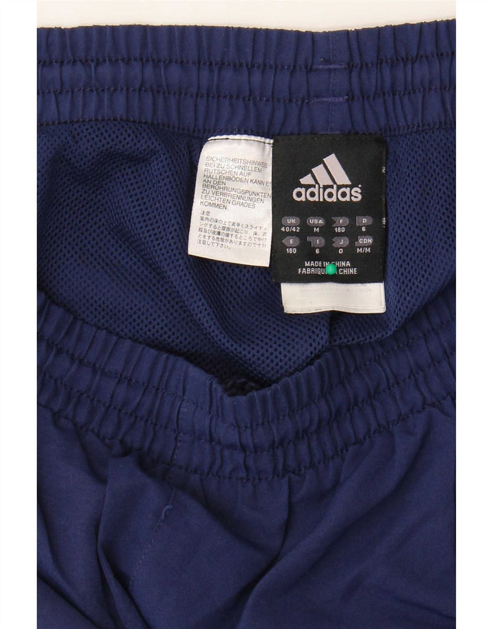 Adidas Mens Treino Calças Joggers UK 40/42 Médio Azul Marinho Poliéster