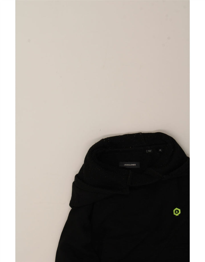 JACK & JONES Mens Hoodie Jumper Medium Black Cotton Vintage Jack & Jones and Second-Hand Jack & Jones from Messina Hembry 