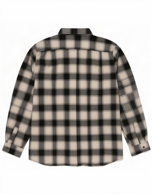 Camisa masculina de flanela Lee Regular Fit 2XL algodão xadrez preto