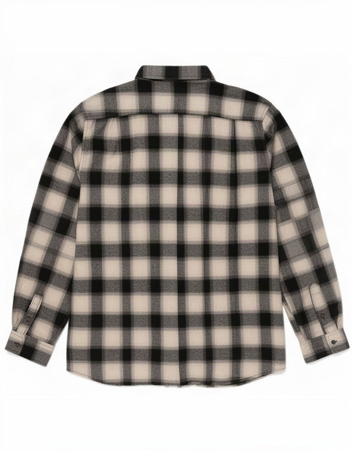 Camisa masculina de flanela Lee Regular Fit 2XL algodão xadrez preto
