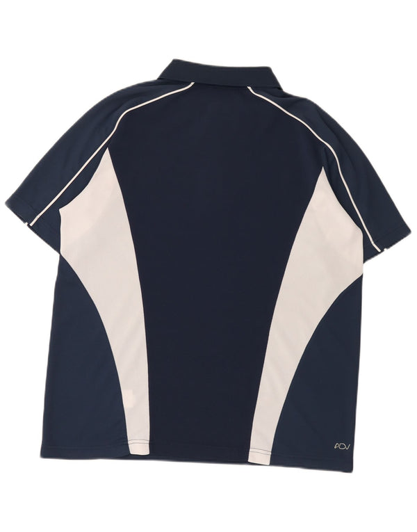 Camisa polo masculina Ellesse médio azul marinho colorblock