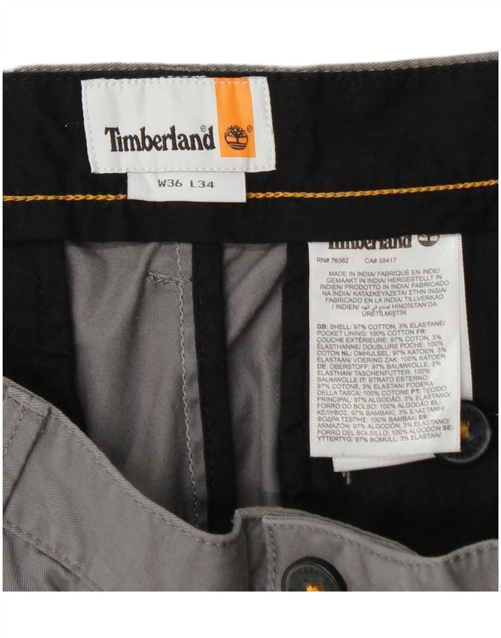 Calça Chino Masculina Slim TIMBERLAND W36 L34 Algodão Cinza