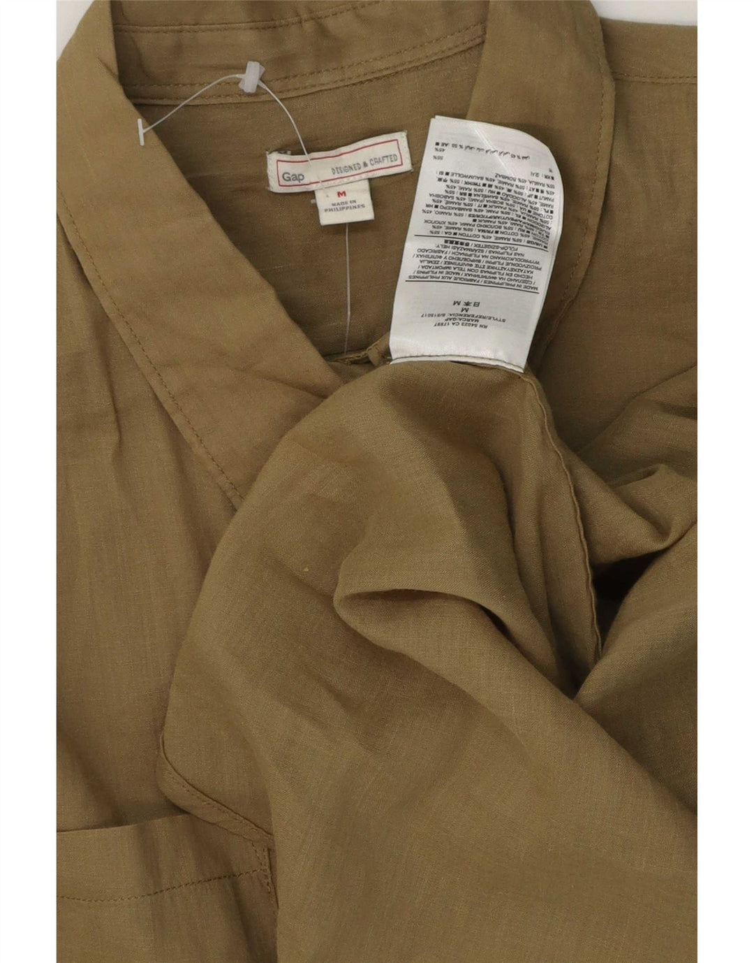Camisa Longline Feminina Gap Reino Unido 14 Médio Caqui Rami