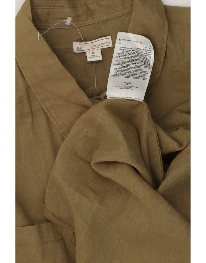 Camisa Longline Feminina Gap Reino Unido 14 Médio Caqui Rami