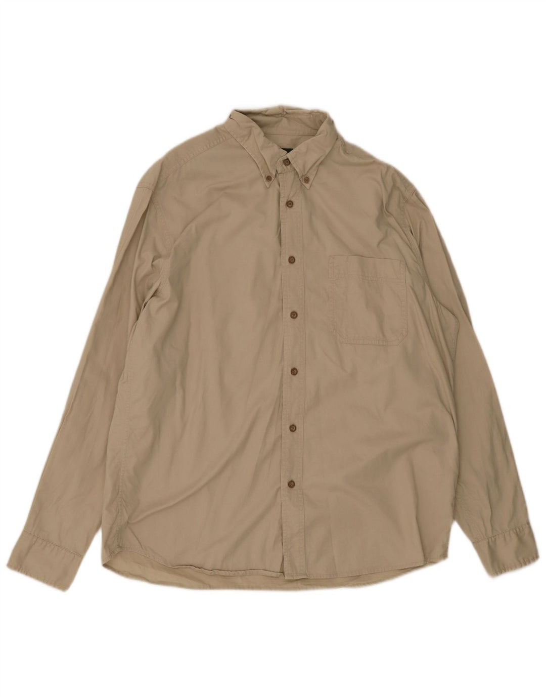 Camisa masculina Eddie Bauer grande algodão bege