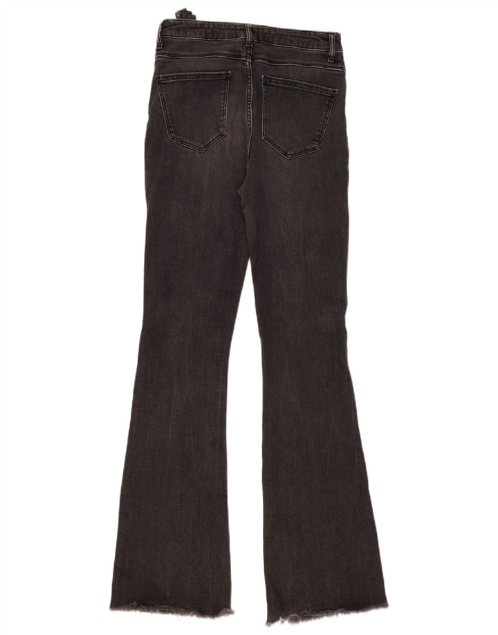 Zara Jeans feminino queimado EU 38 pequeno W28 L34 algodão cinza
