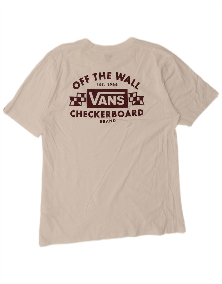 Camiseta Vans masculina gráfica grande algodão branco
