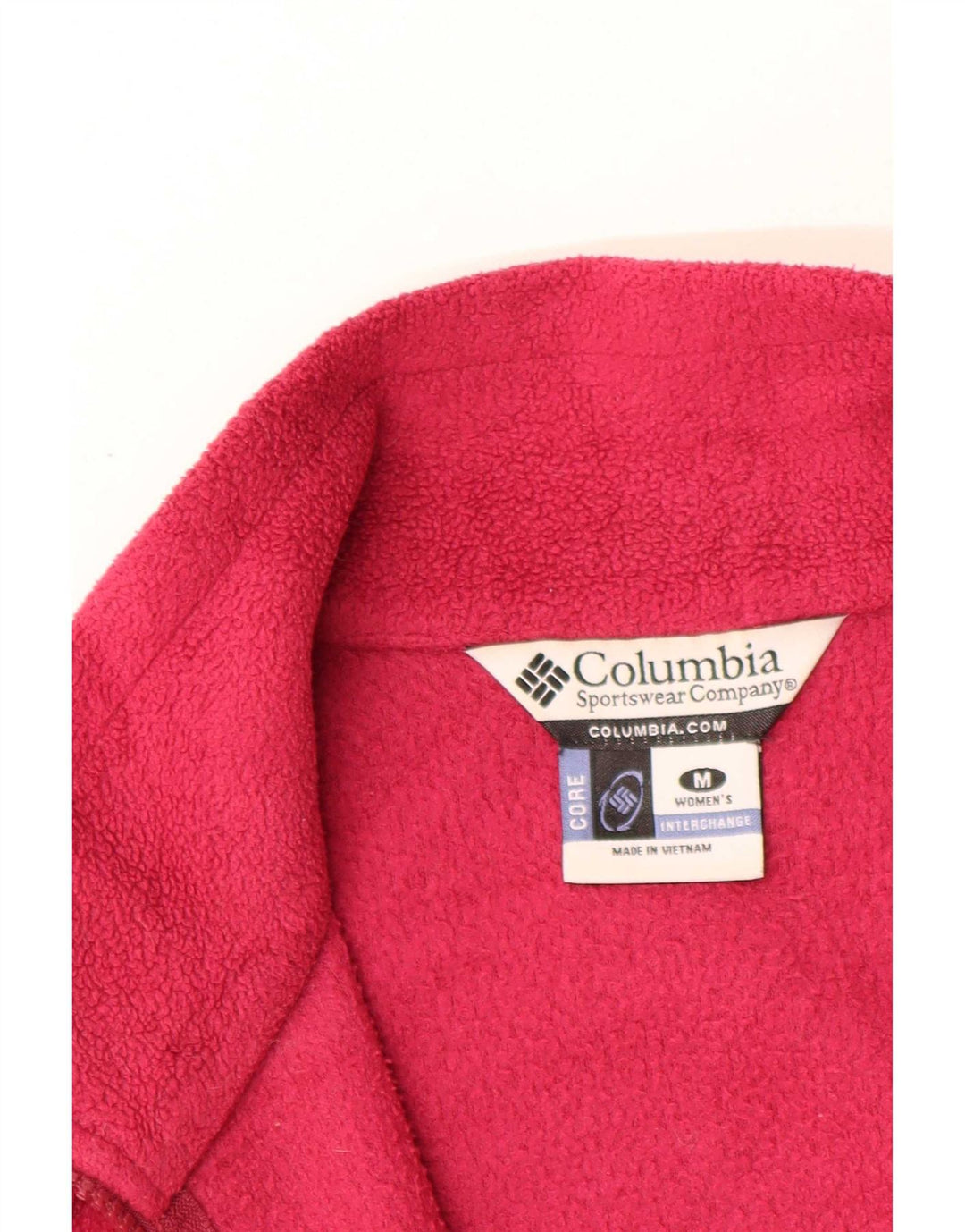 Columbia Womens Liner Fleece Jacket UK 14 Médio Poliéster Vermelho