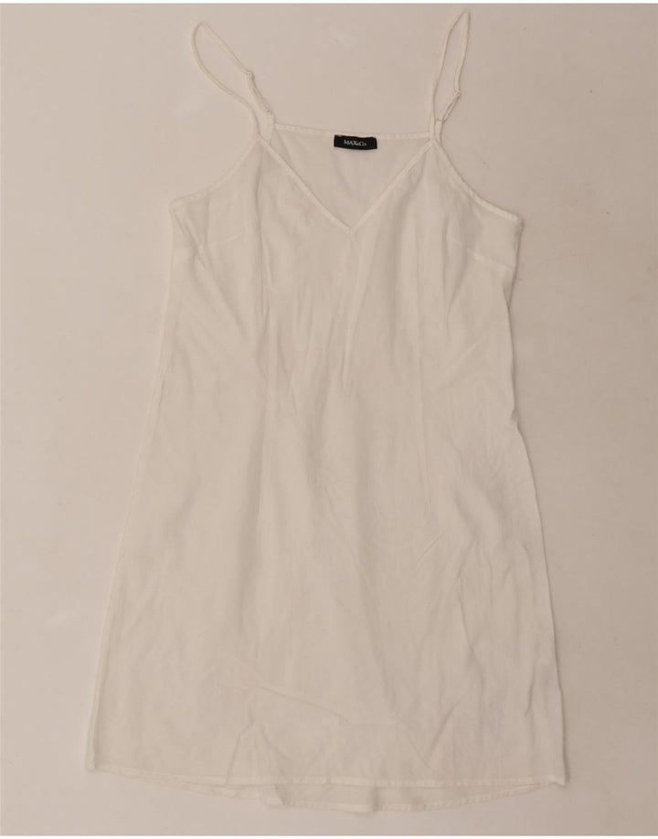 Vestido feminino Max & Co. Reino Unido 10 pequeno algodão branco