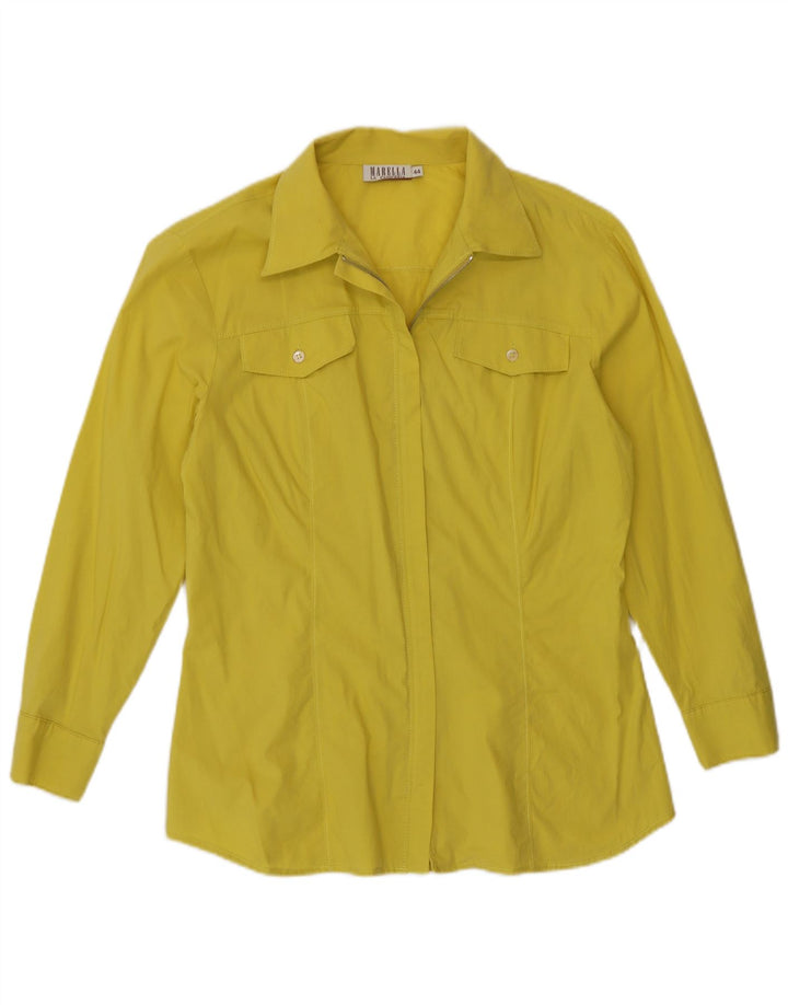 Camisa feminina Marella IT 44 algodão amarelo médio