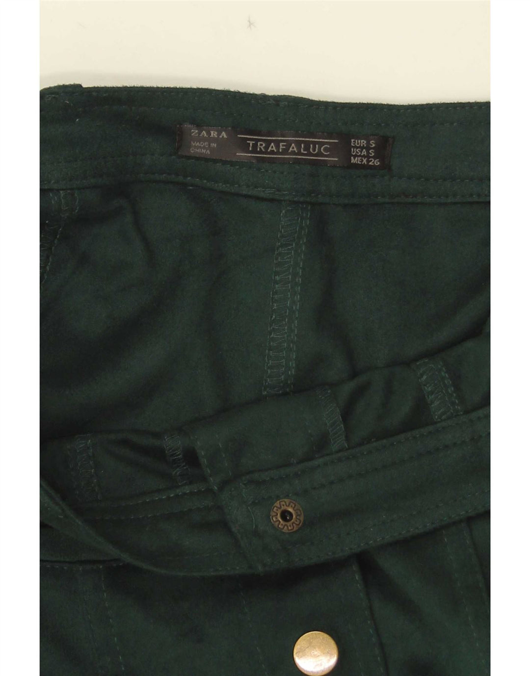 Zara Womens Trafaluc Mini Saia Pequena W26 Verde