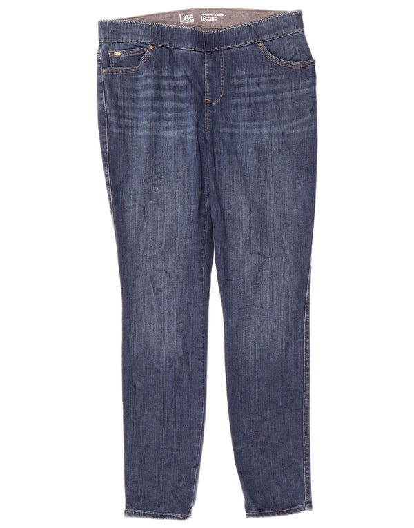 LEE Calça jeans skinny feminina de ajuste moderno EUA 12 grande W32 L29 azul rayon