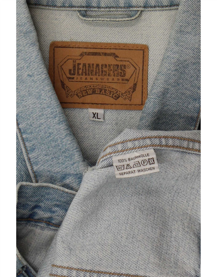 Jaqueta jeans masculina Jeanagers UK 42 XL algodão azul
