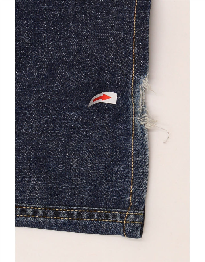 LEE Masculino REED Straight Jeans W34 L31 Azul Marinho Algodão