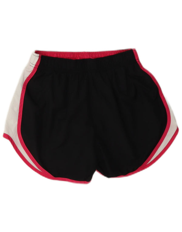 Shorts esportivos femininos Nike Dri Fit UK 4 XS preto colorblock poliéster
