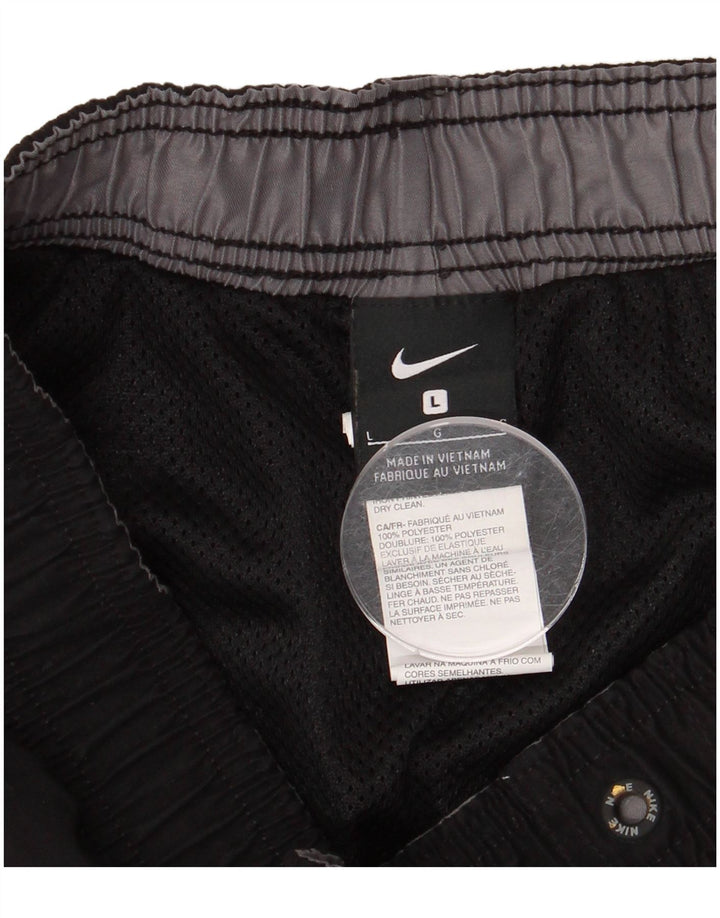 Shorts de natação masculinos NIKE, grande, preto, poliéster