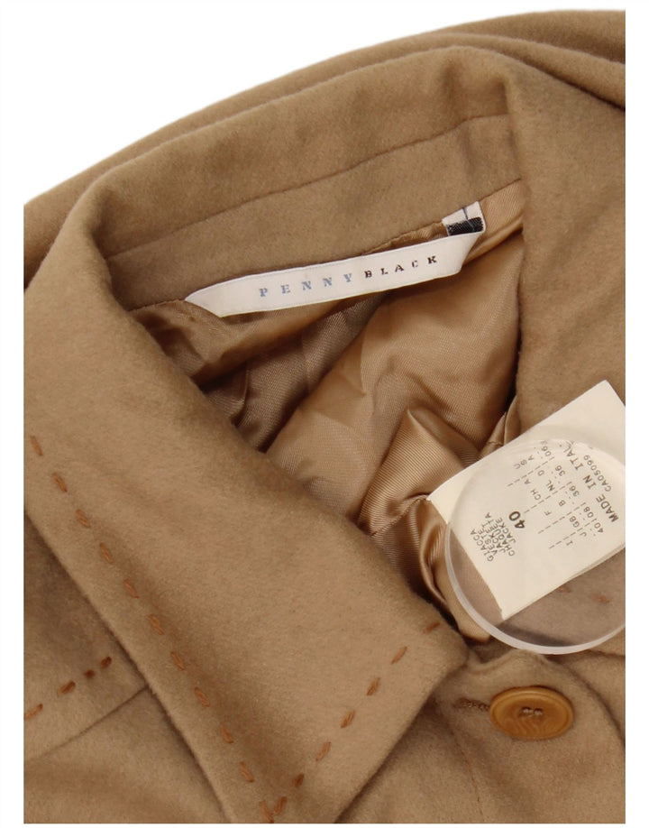 Jaqueta blazer feminina PENNY BLACK UK 8 pequena lã bege