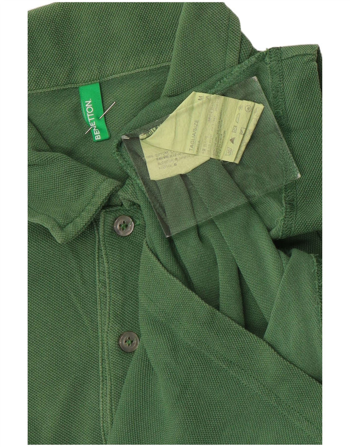 Camisa polo masculina Benetton algodão verde médio