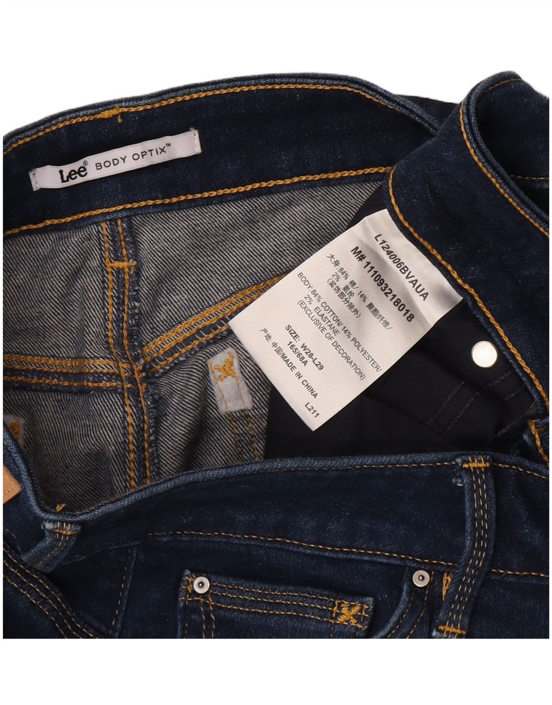 Calça jeans skinny feminina LEE W28 L29 algodão azul