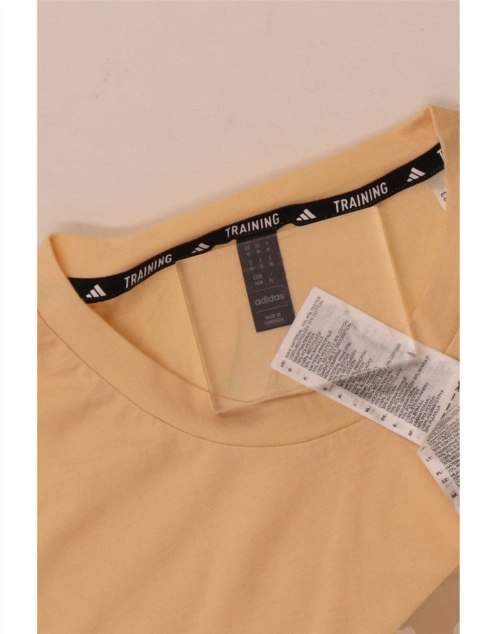 Adidas Mens Training Graphic T-Shirt Top Médio Algodão Bege