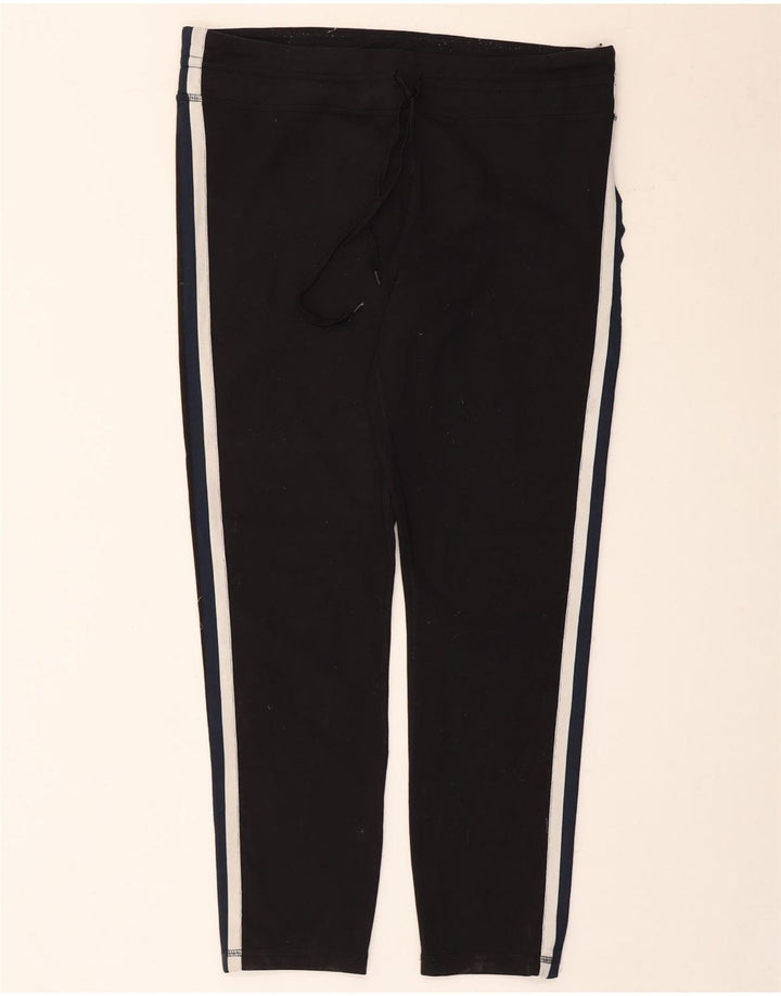 Calça de treino feminina J. Crew UK 16 grande nylon preto