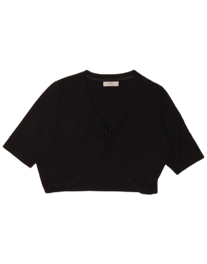 Bolero feminino de manga curta Marks & Spencer Reino Unido 14 médio preto
