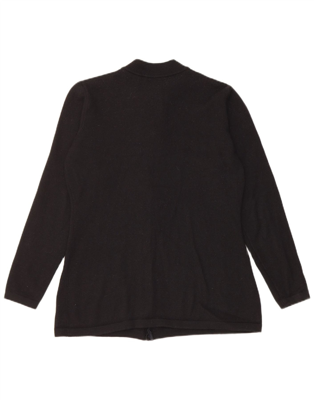 Suéter cardigã feminino SISLEY Reino Unido 12 lã preta média