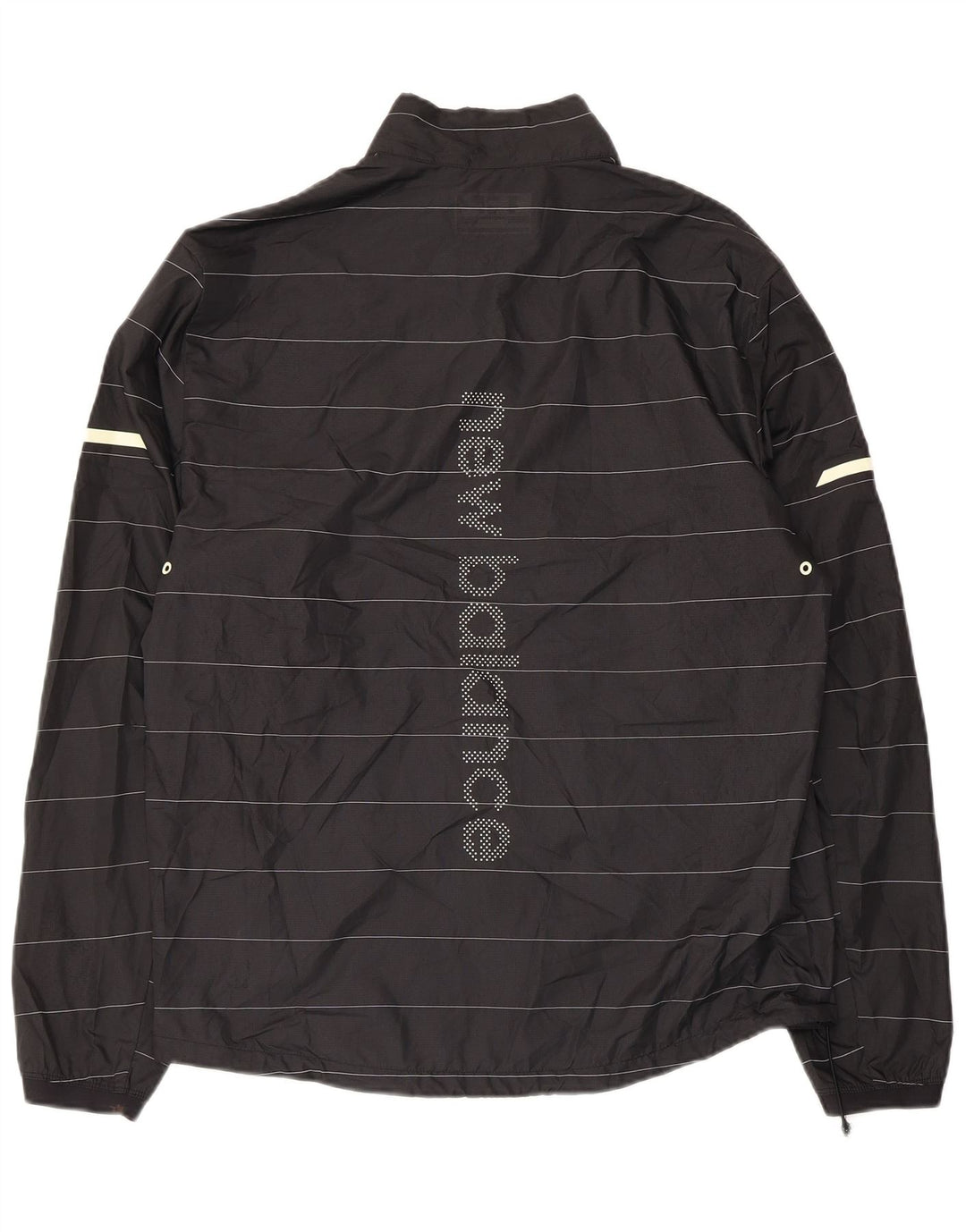 New Balance Mens Graphic Tracksuit Top Jaqueta Médio Preto Listrado
