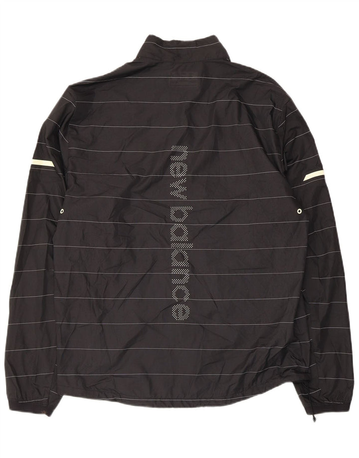 New Balance Mens Graphic Tracksuit Top Jaqueta Médio Preto Listrado