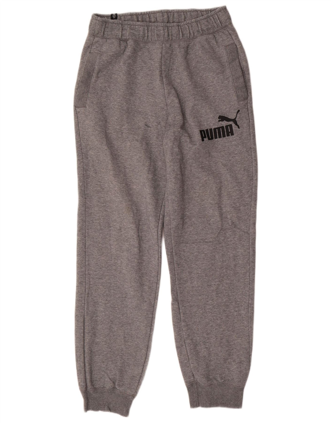 Calça de treino masculina Puma Joggers cinza médio algodão esportivo