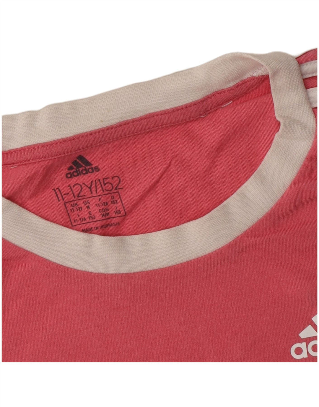 Camiseta Adidas Menina 11-12 Anos Algodão Rosa