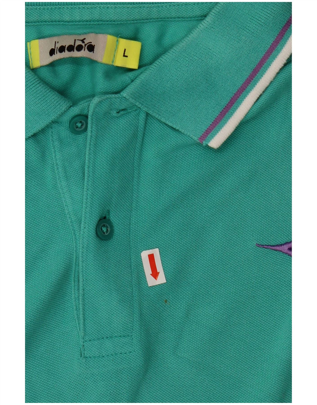 Camisa polo masculina Diadora grande algodão turquesa