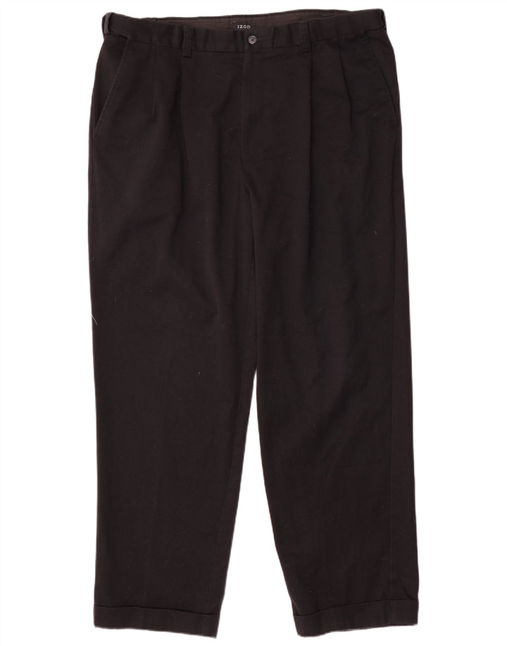 Calça Chino Masculina Izod W38 L31 Poliéster Preto