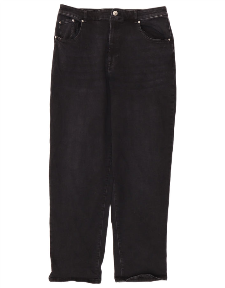 Jeans Marks & Spencer Feminino Autograph Tapered Reino Unido 12 Médio W32 L29 Cinza