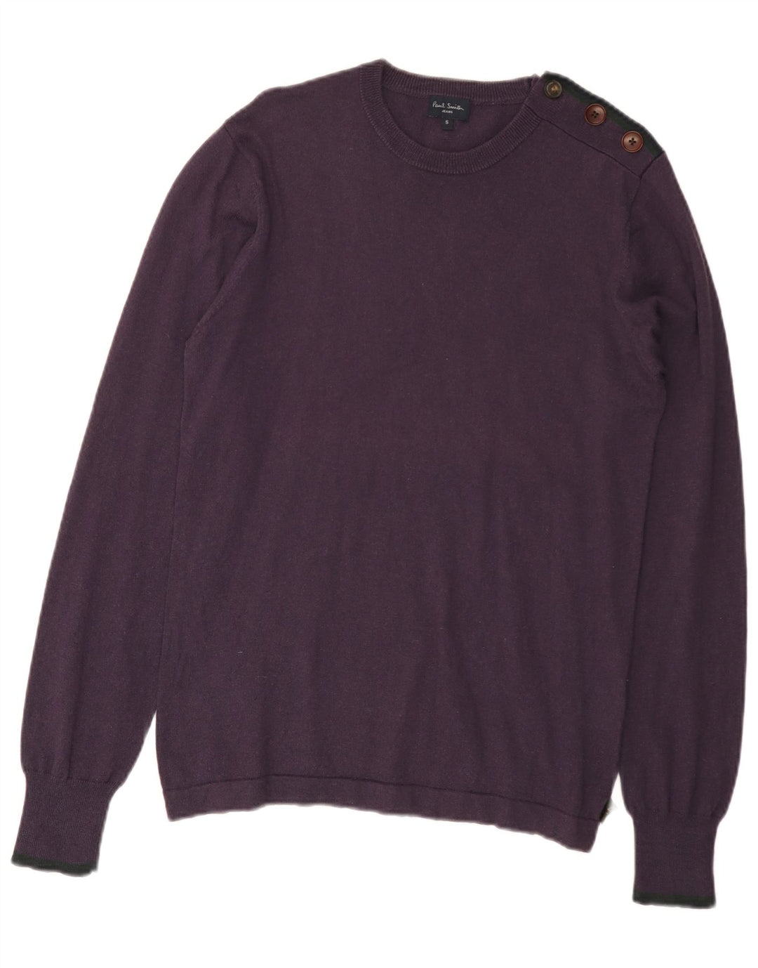 Suéter masculino Paul Smith com gola redonda e algodão roxo pequeno