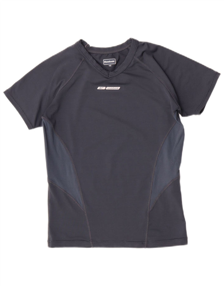 Camiseta Reebok Meninos Top 11-12 Anos Cinza Colorblock Poliéster