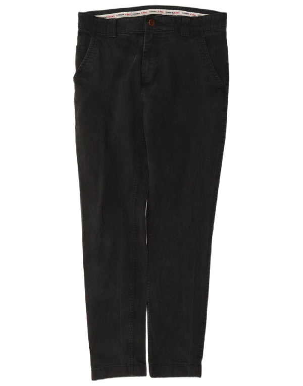 Tommy Hilfiger Mens Slim Chino Calças W32 L32 Algodão Cinza