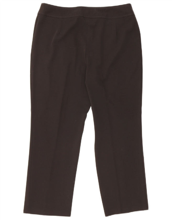 Calças cortadas femininas MARKS & SPENCER UK 12 médio W30 L24 preto