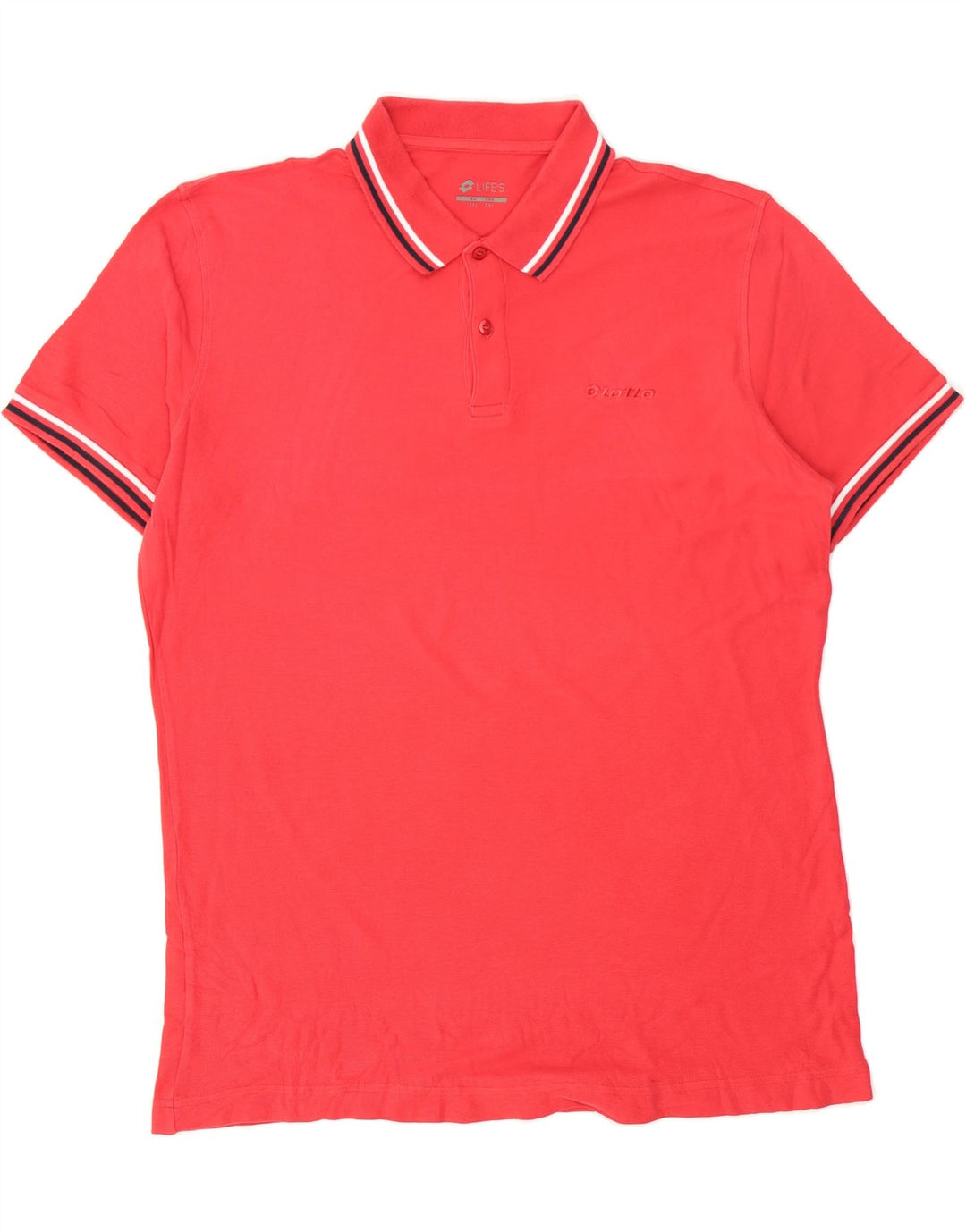 LOTTO Mens Polo Shirt 2XL Red Vintage Lotto and Second-Hand Lotto from Messina Hembry 