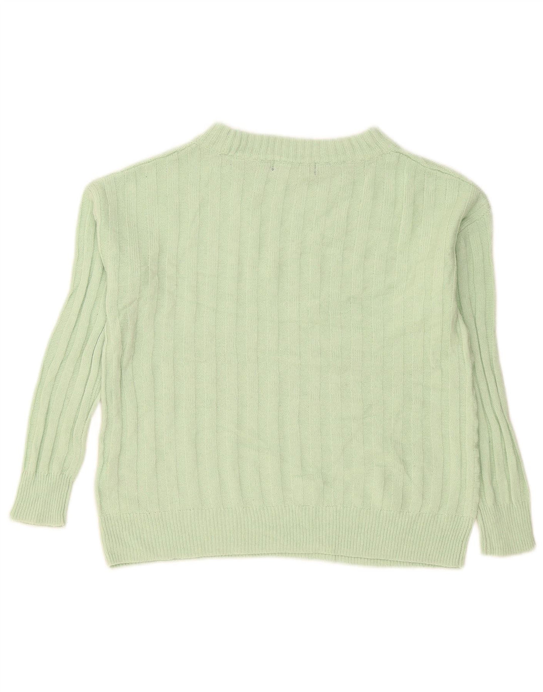 Suéter feminino Marks & Spencer grande com gola canoa Reino Unido 10 pequeno verde