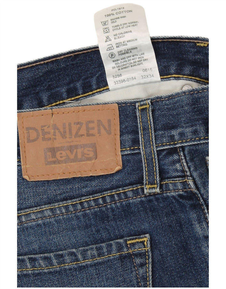 Calça jeans reta masculina Levi's W32 L30 azul algodão