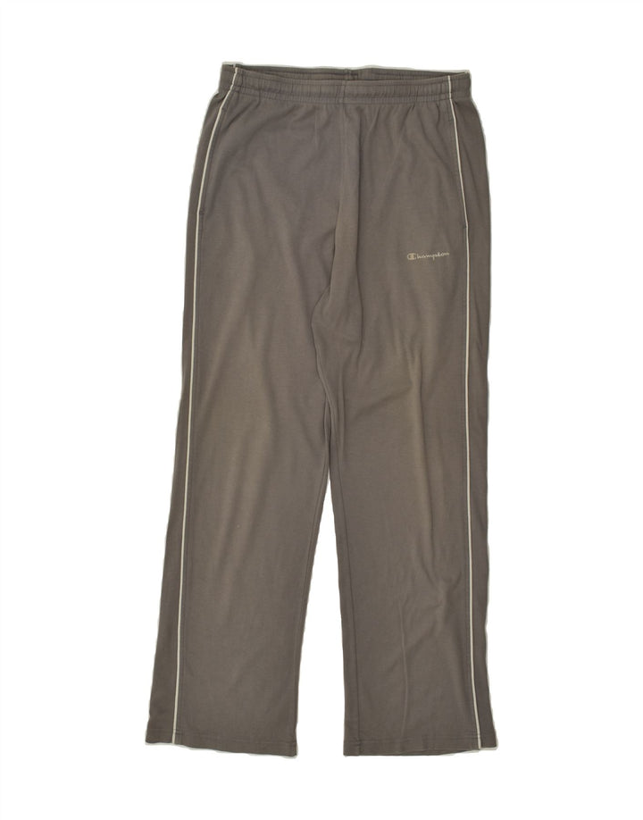 CHAMPION Womens Tracksuit Trousers UK 14 Large Grey Cotton | Vintage Champion | Thrift | Second-Hand Champion | Used Clothing | Messina Hembry 
