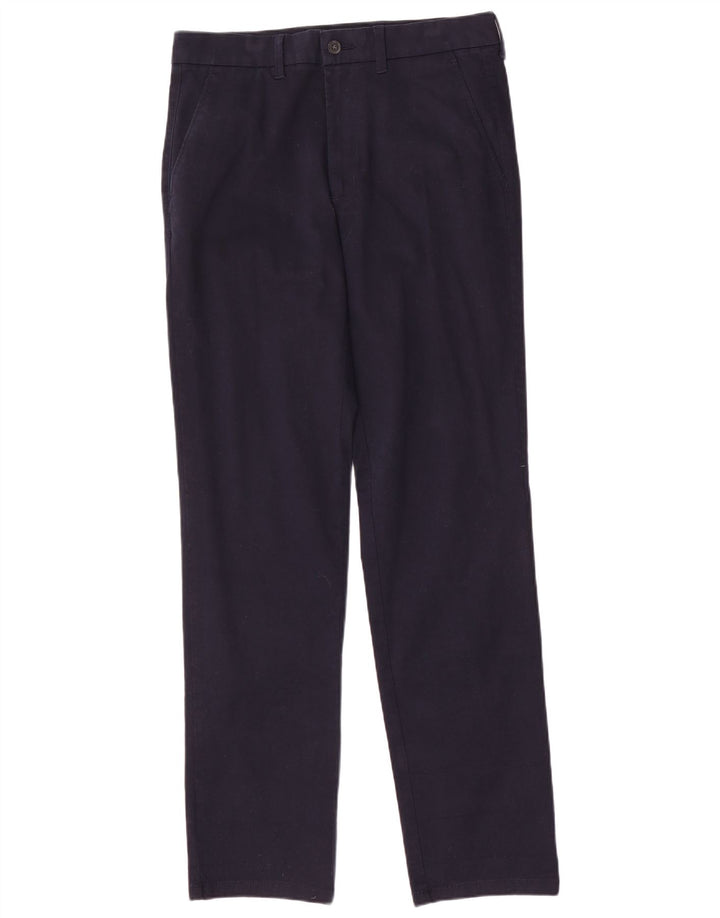 Calça chino masculina Marks & Spencer regular fit reta W32 L33 azul marinho
