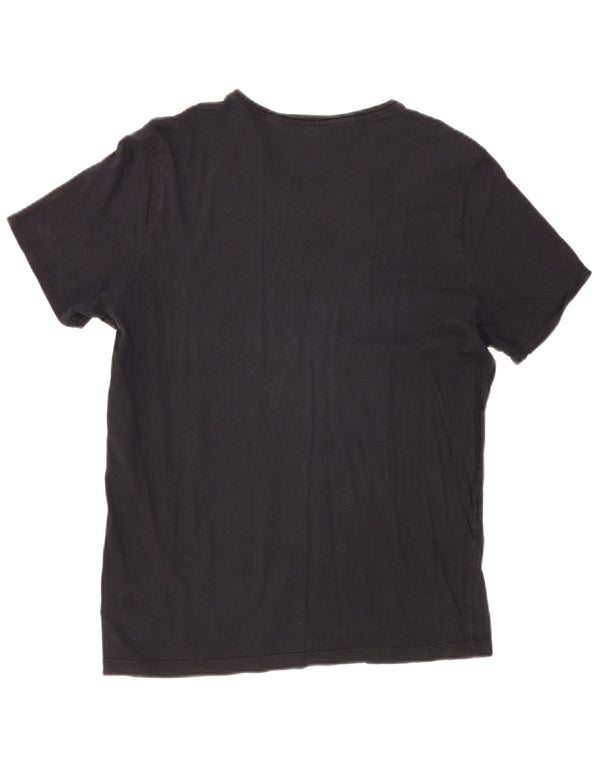 Guess Mens Graphic T-Shirt Top UK 36 Pequeno Algodão Preto