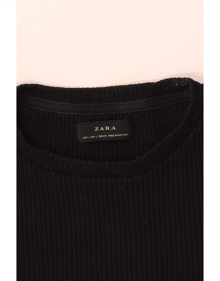 Zara Camiseta masculina grande preta