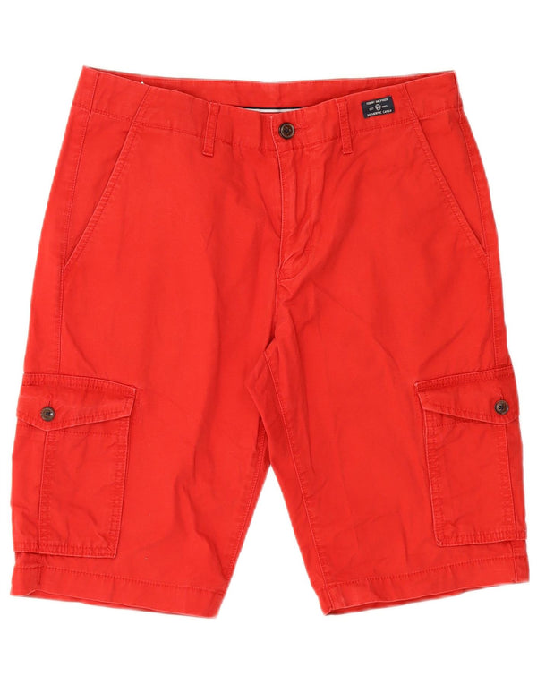 Tommy Hilfiger Mens Cargo Shorts W31 Médio Algodão Vermelho