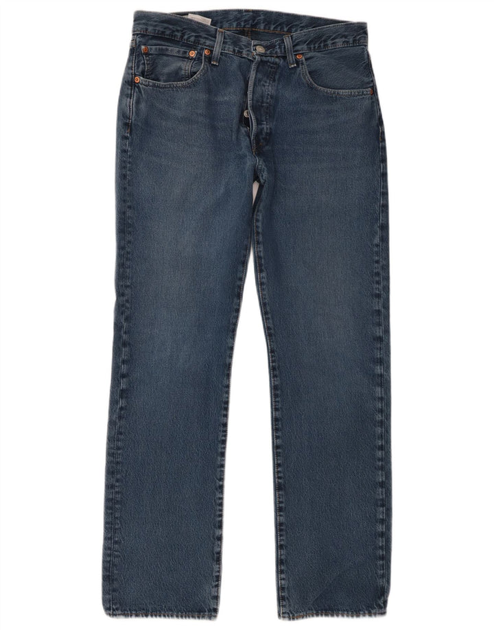 Levi's Masculino 501 Straight Jeans W32 L32 Azul Algodão